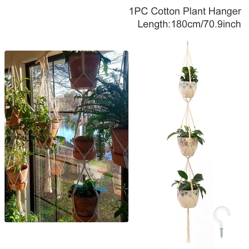 Hanging Plant Handmade Macrame Plant Hanger Flower Pot