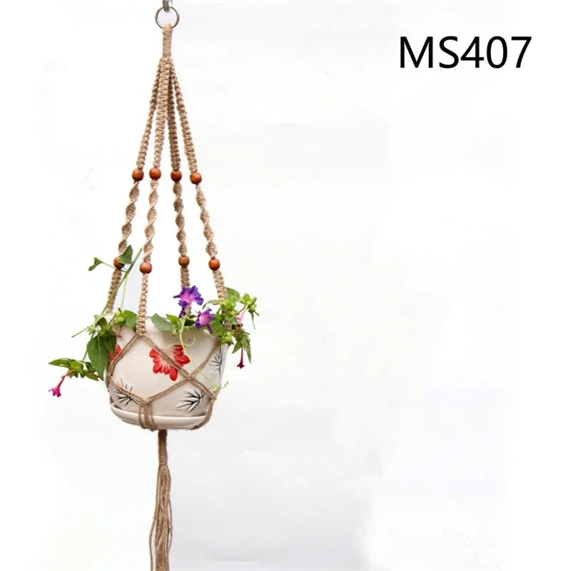 Flower Pot Hemp Rope Hanging Net Straw Macrame