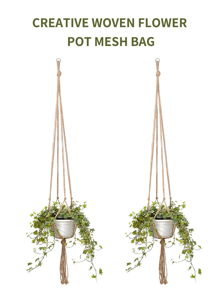 Creative Woven Garden Flowerpot Net Cotton Hemp Rope