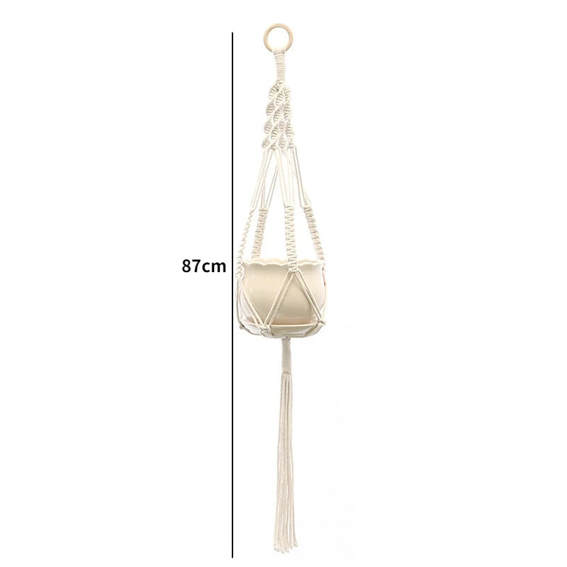 Handmade Macrame Plant Hanger Basket Flower Pot Balcony