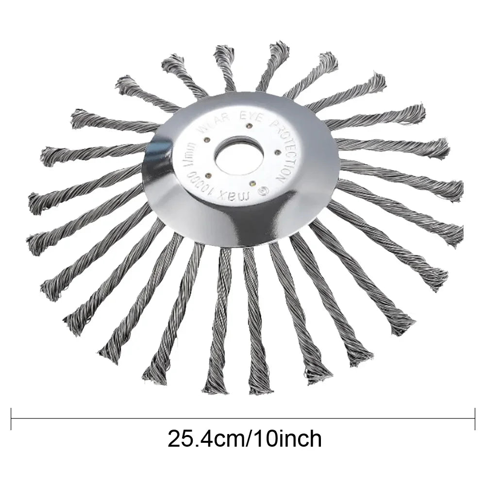 10 Inch Steel Wire Wheel Universal Garden