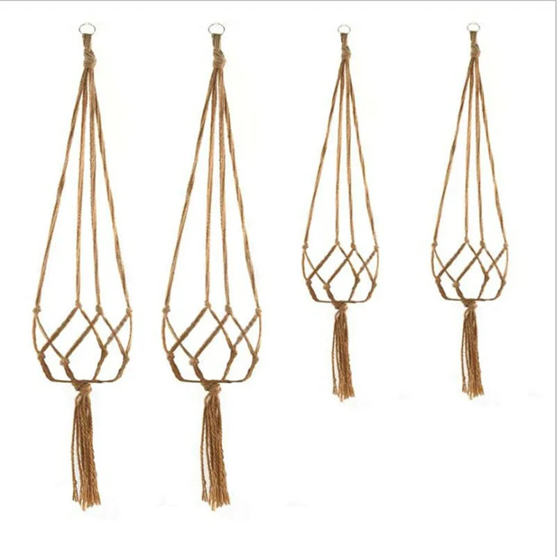 Flower Pot Hemp Rope Hanging Net Straw Macrame