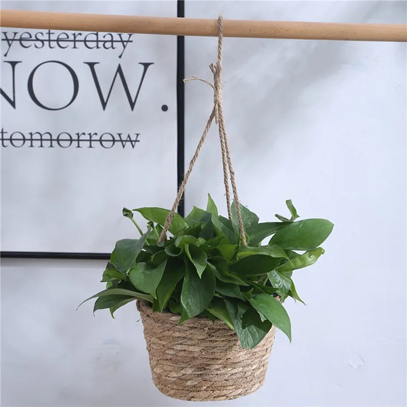 Garden Hanging Planter Macrame Plant Storage Basket Jute