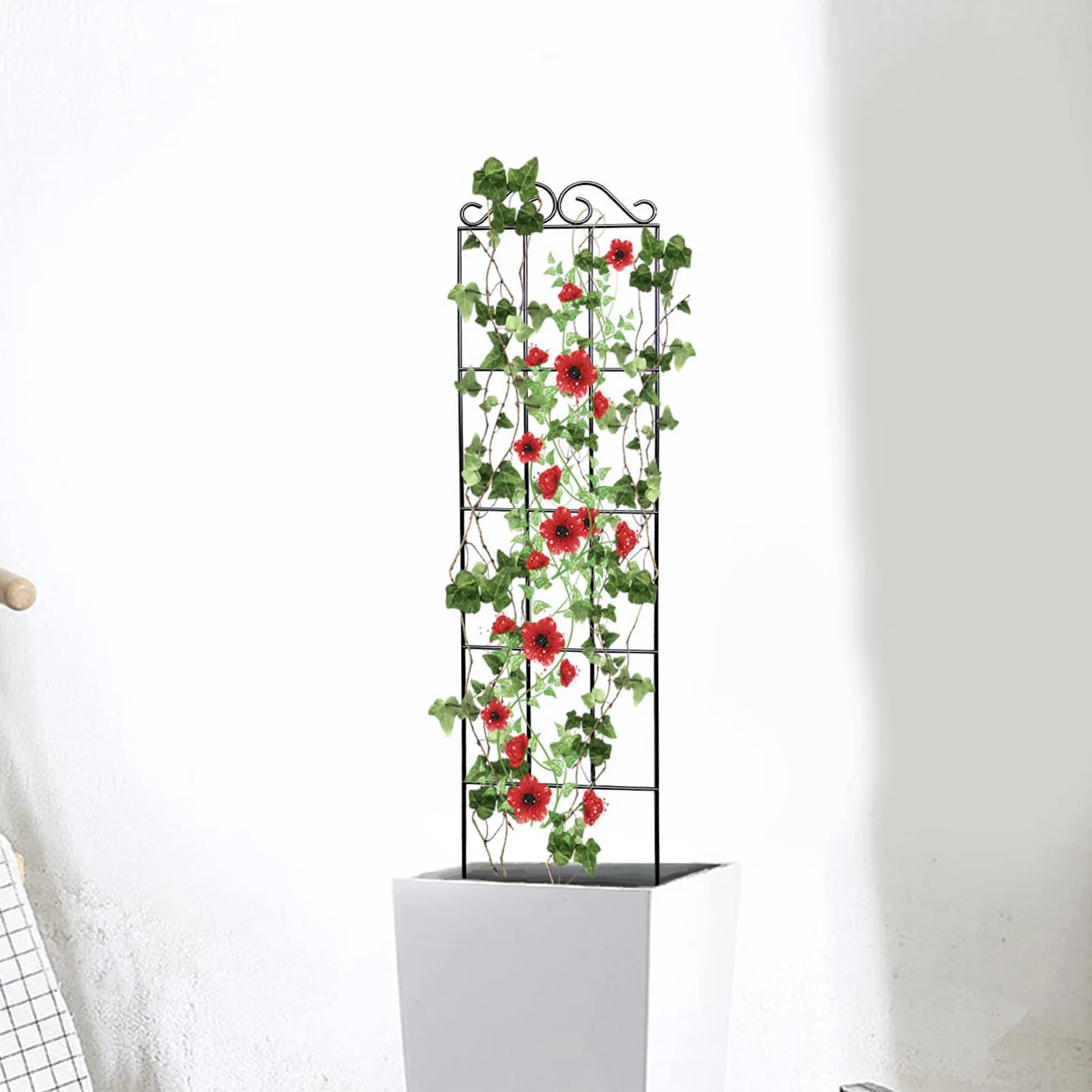 Plants Support Metal Trellis Black Iron Wire Vine