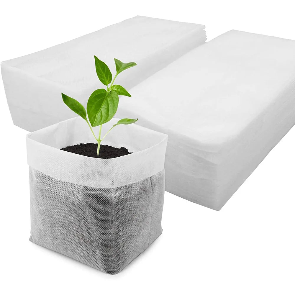 100-500Pcs Biodegradable Nursery Bag Plant Grow Bags