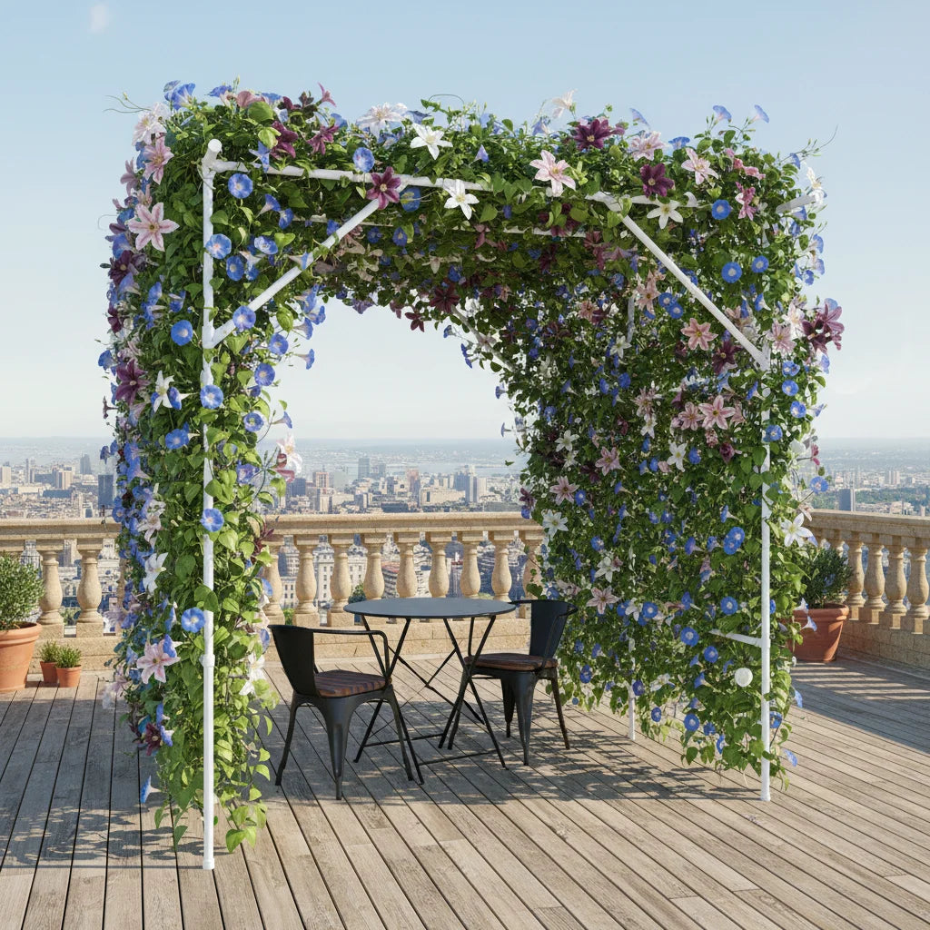 Metal Walkway Arbor Pergola Grape Vine Trellis Garden