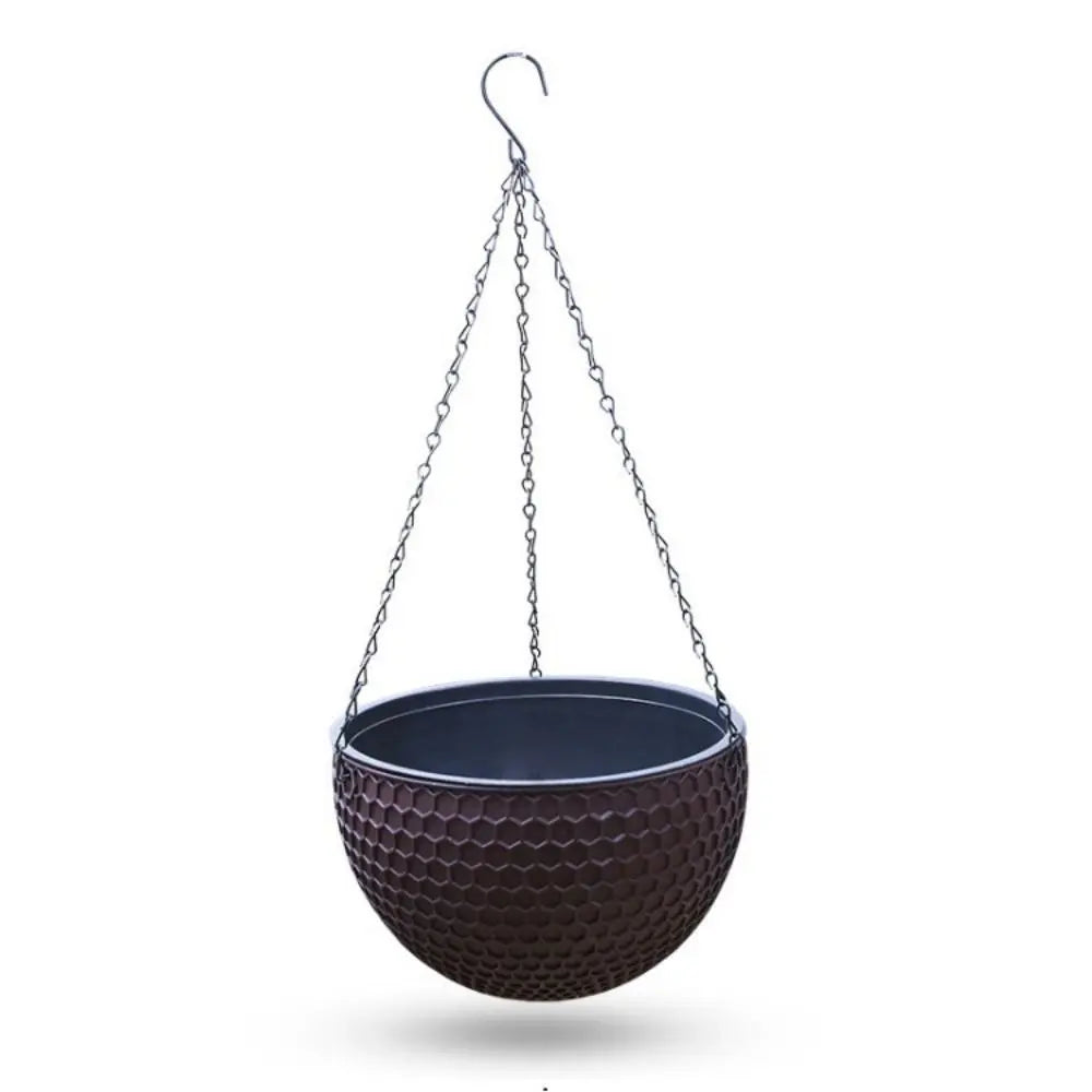 Plastic Imitation Weaving Flower Pot Self Absorbent Outdoor
