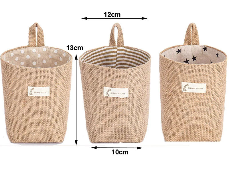 Jute Linen Basket Storage Organizer Jute Basket For