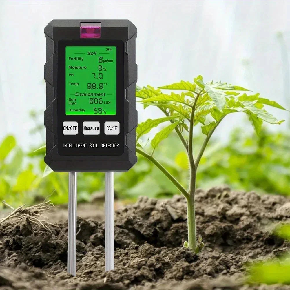 6-in-1 Multifunction Soil Meter Digital Hygrometer PH Tester