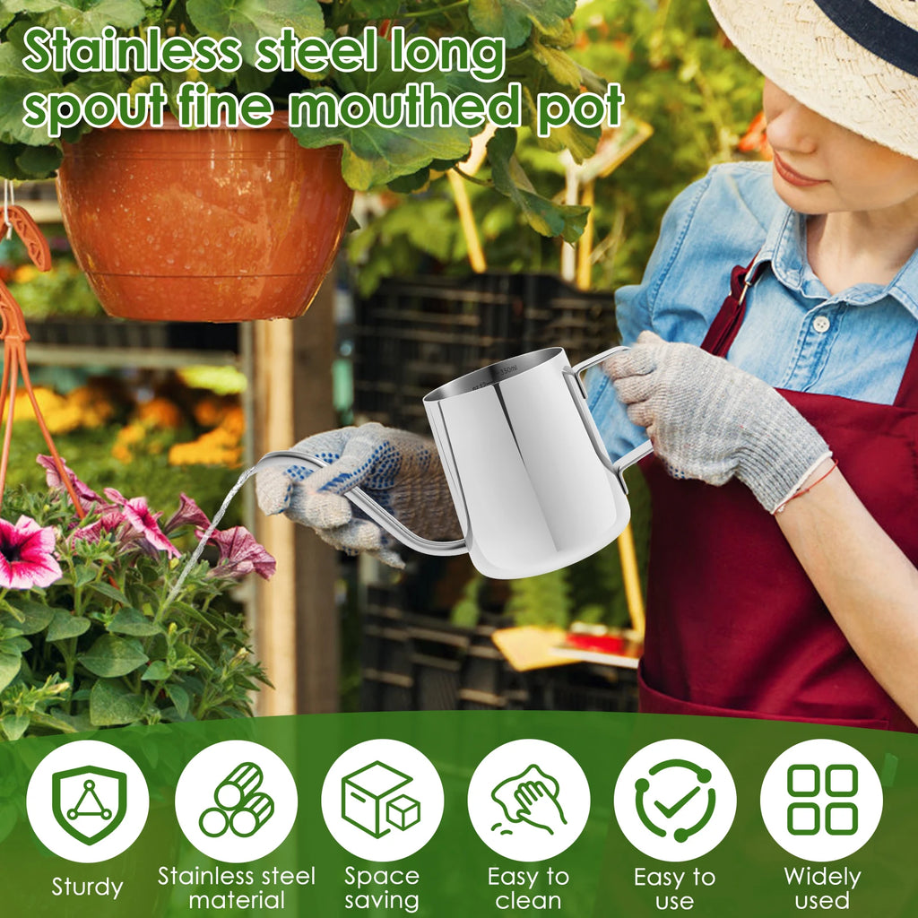 12oz/350ml Small Watering Can For Indoor Plants Rustproof