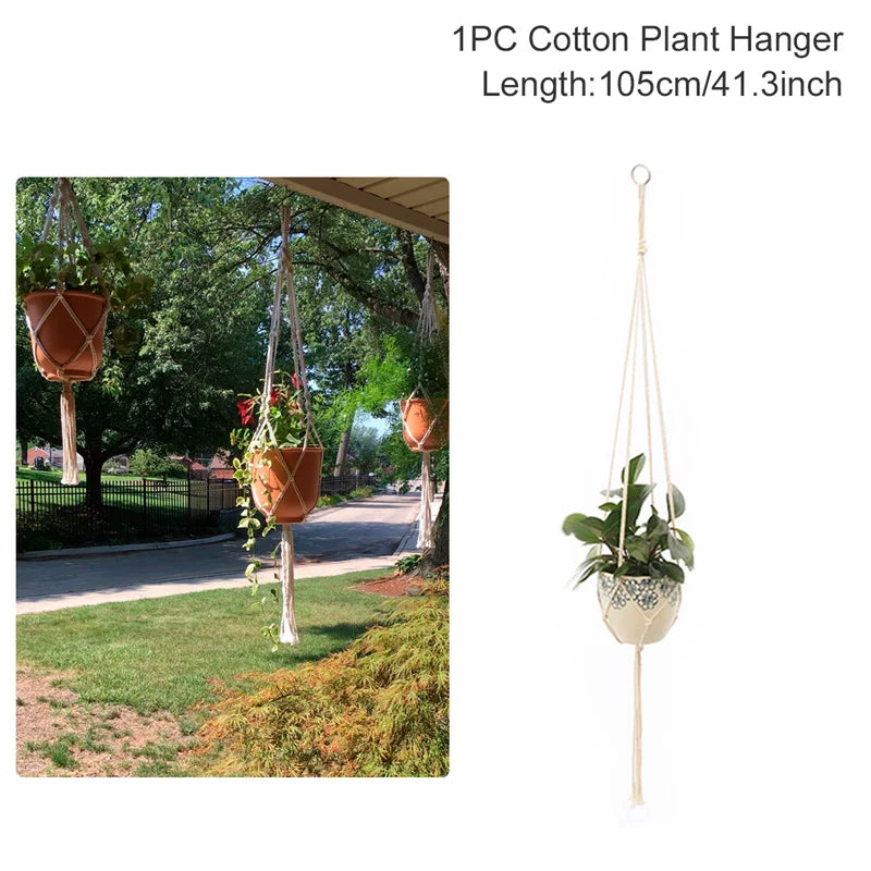 Hanging Plant Handmade Macrame Plant Hanger Flower Pot