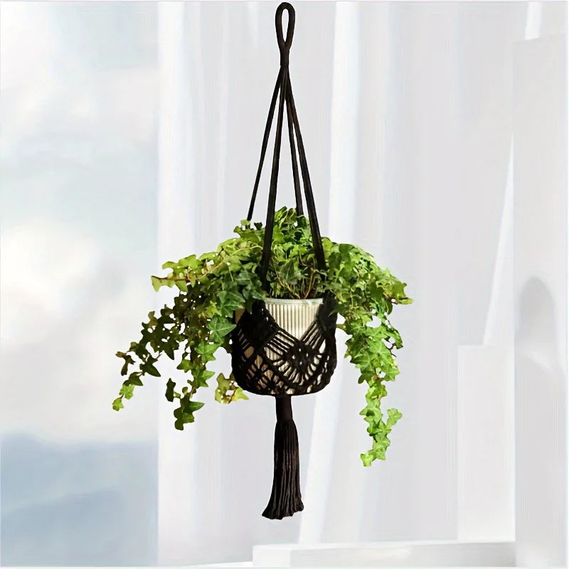 Boho Macrame Plant Hanger For Indoor Outdoor Hanging