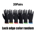Black Nylon PU Coated Gloves Breathable Non