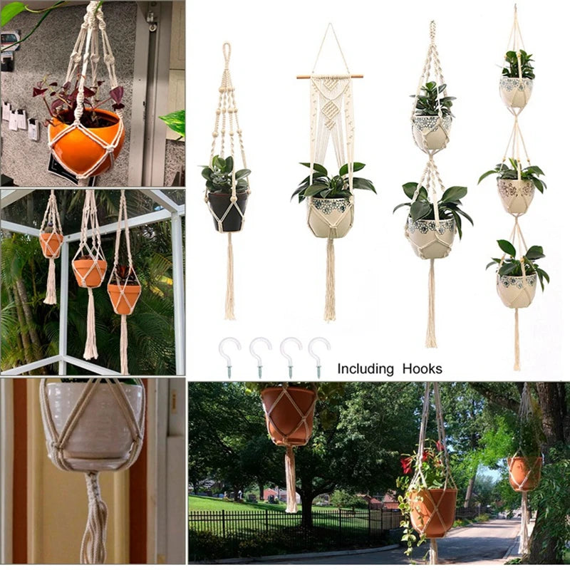 Hanging Plant Handmade Macrame Plant Hanger Flower Pot