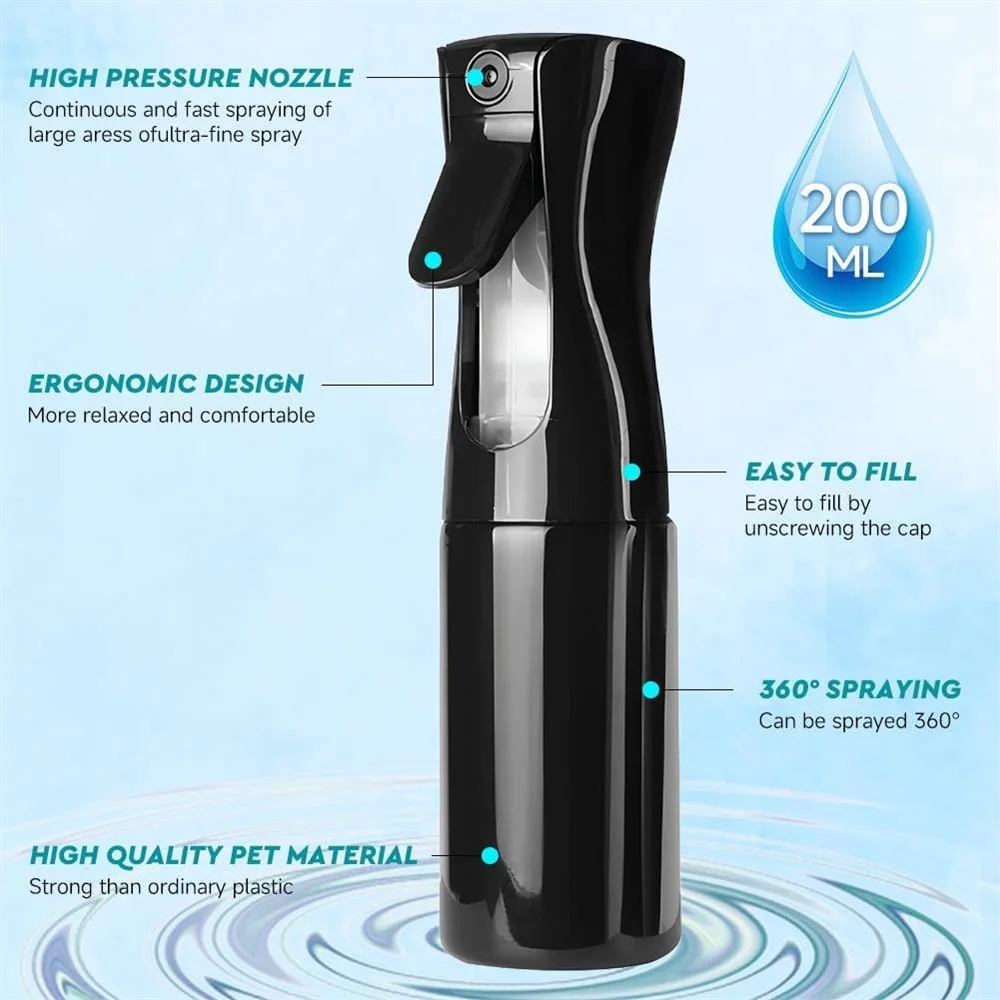 Hair Spray Bottle — Refillable Fine Mist Spray
