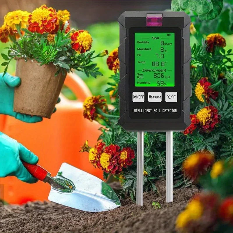 6-in-1 Multifunction Soil Meter Digital Hygrometer PH Tester