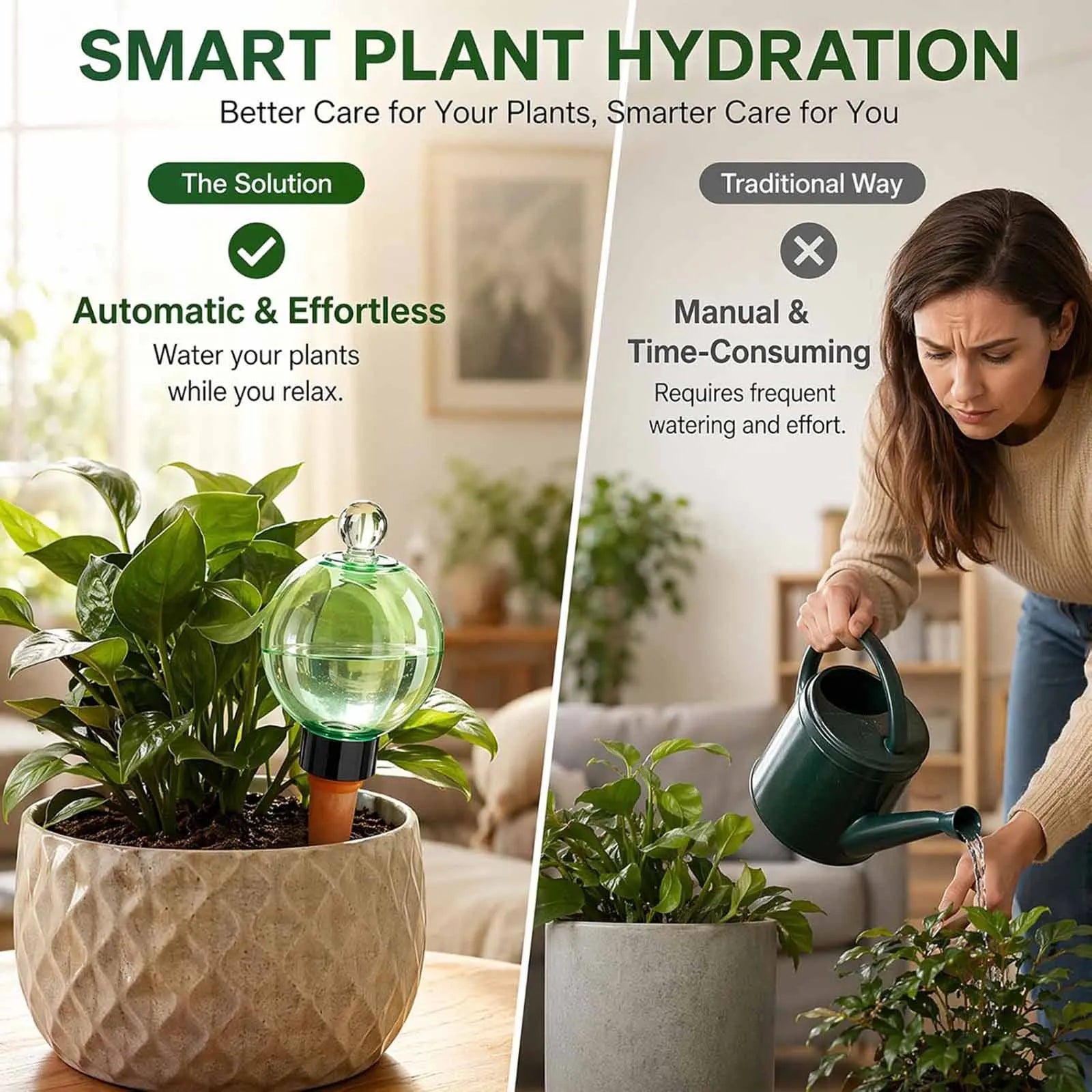 Self Watering Globes Top Fill Automatic Plant Watering