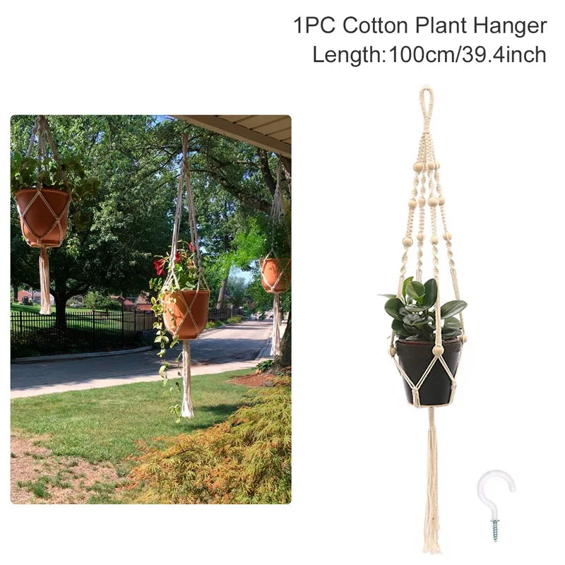 Hanging Plant Handmade Macrame Plant Hanger Flower Pot