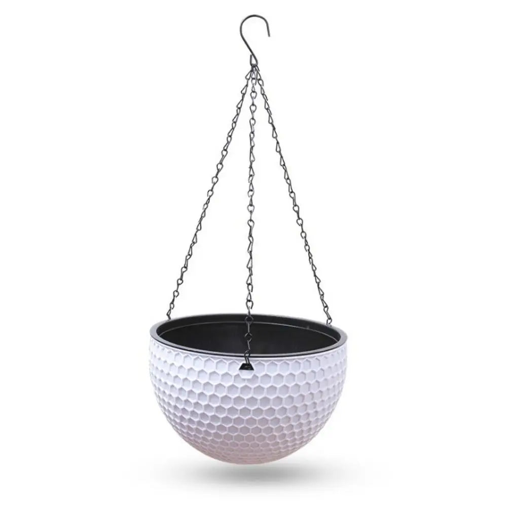 Plastic Imitation Weaving Flower Pot Self Absorbent Outdoor