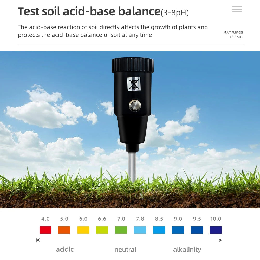 Handheld Soil Tester Professional Soil PH Moisture Meter