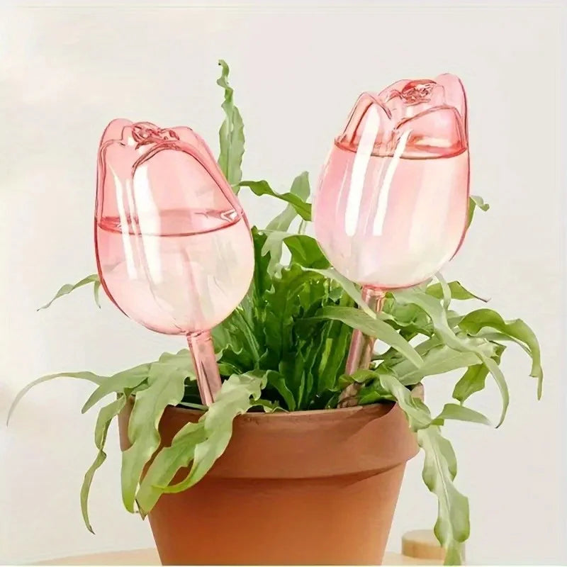 Plastic Tulip Waterer Plant Watering Globes Automatic Drip