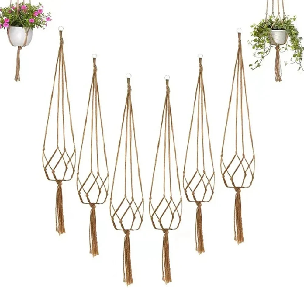 Creative Woven Garden Flowerpot Net Cotton Hemp Rope