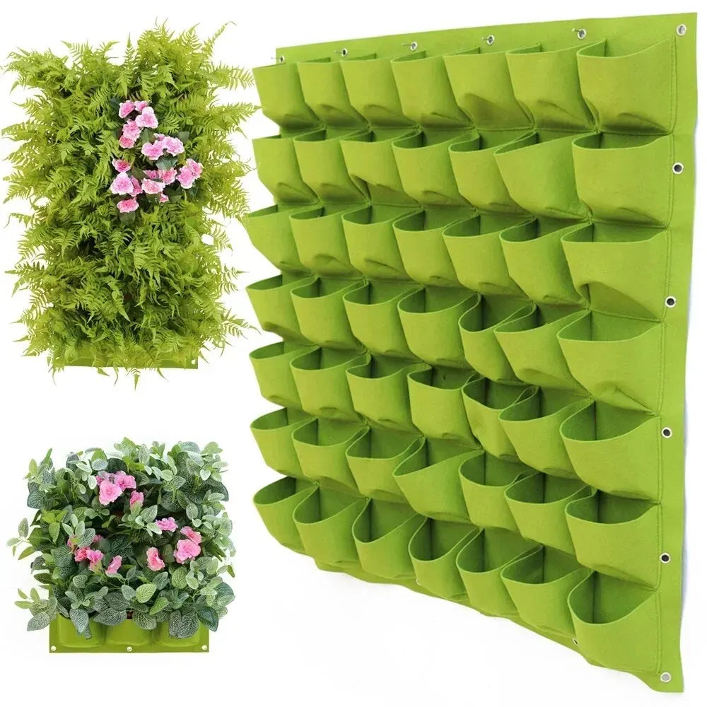 NEW Wall Hanging Pockets Planting Bags Flower