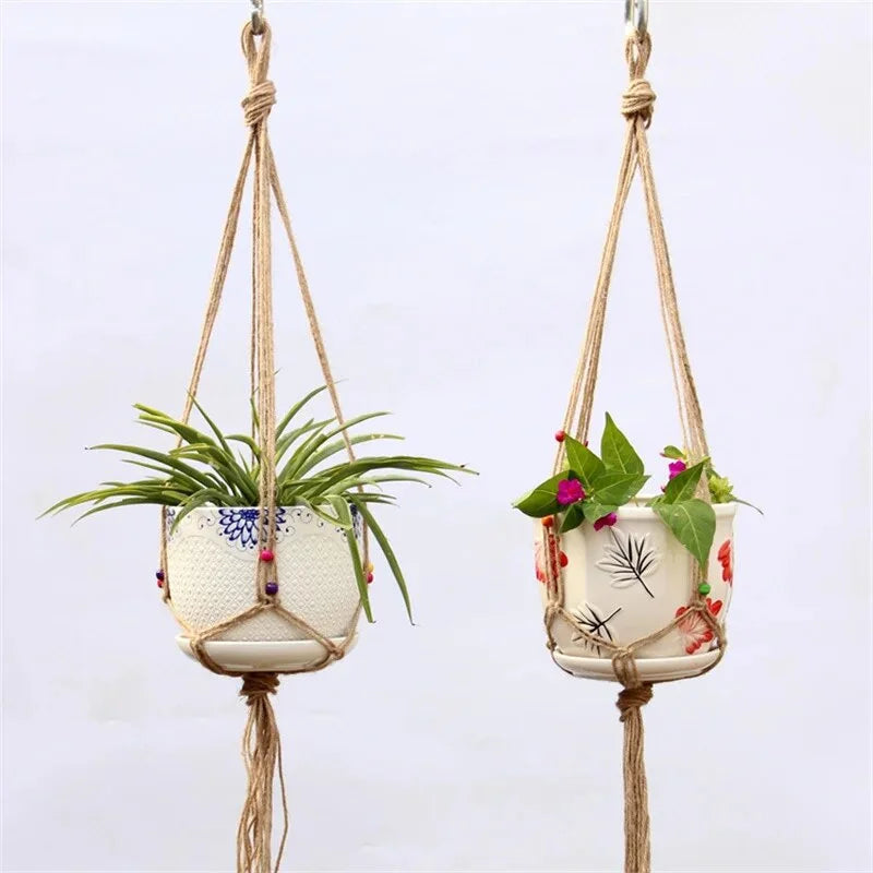 Flower Pot Hemp Rope Hanging Net Straw Macrame
