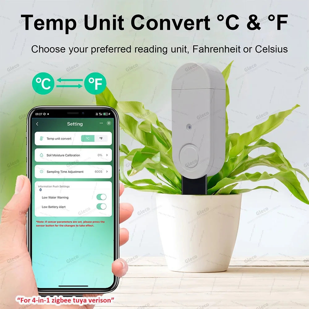 3-in-1 Zigbee Soil Moisture Sensor Humidity Meter Temperature