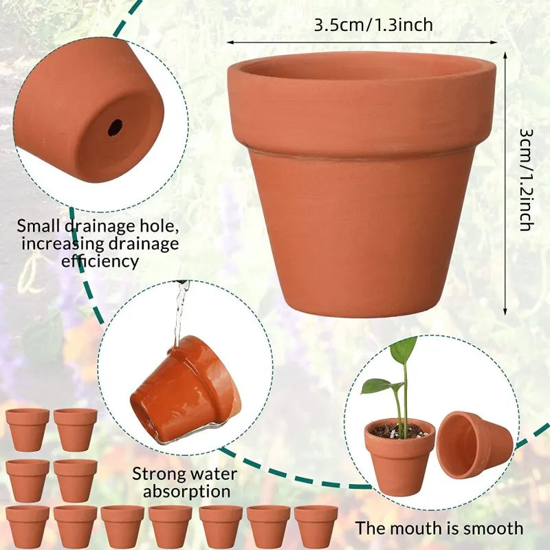 Mini 1.8" Terracotta Pot Clay Pottery Planter