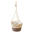 Straw Hanging Basket Planter Twine Woven Flower Basket