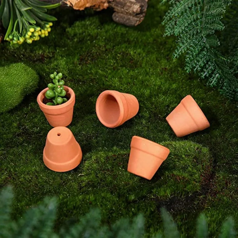 Small Mini 1.3" Terracotta Pot Clay Ceramic