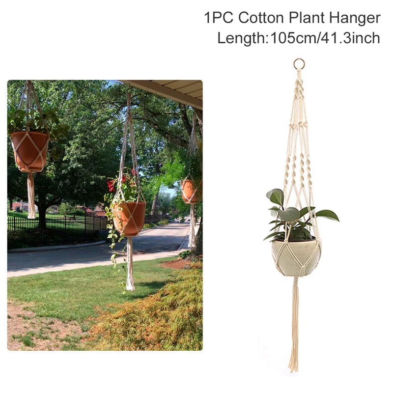 Hanging Plant Handmade Macrame Plant Hanger Flower Pot