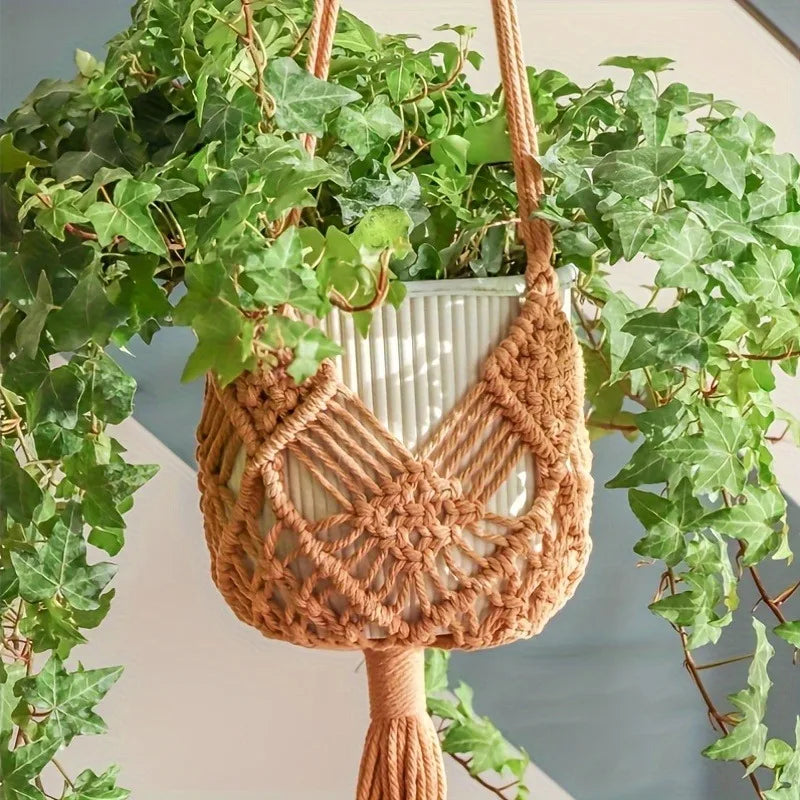 Boho Macrame Plant Hanger For Indoor Outdoor Hanging