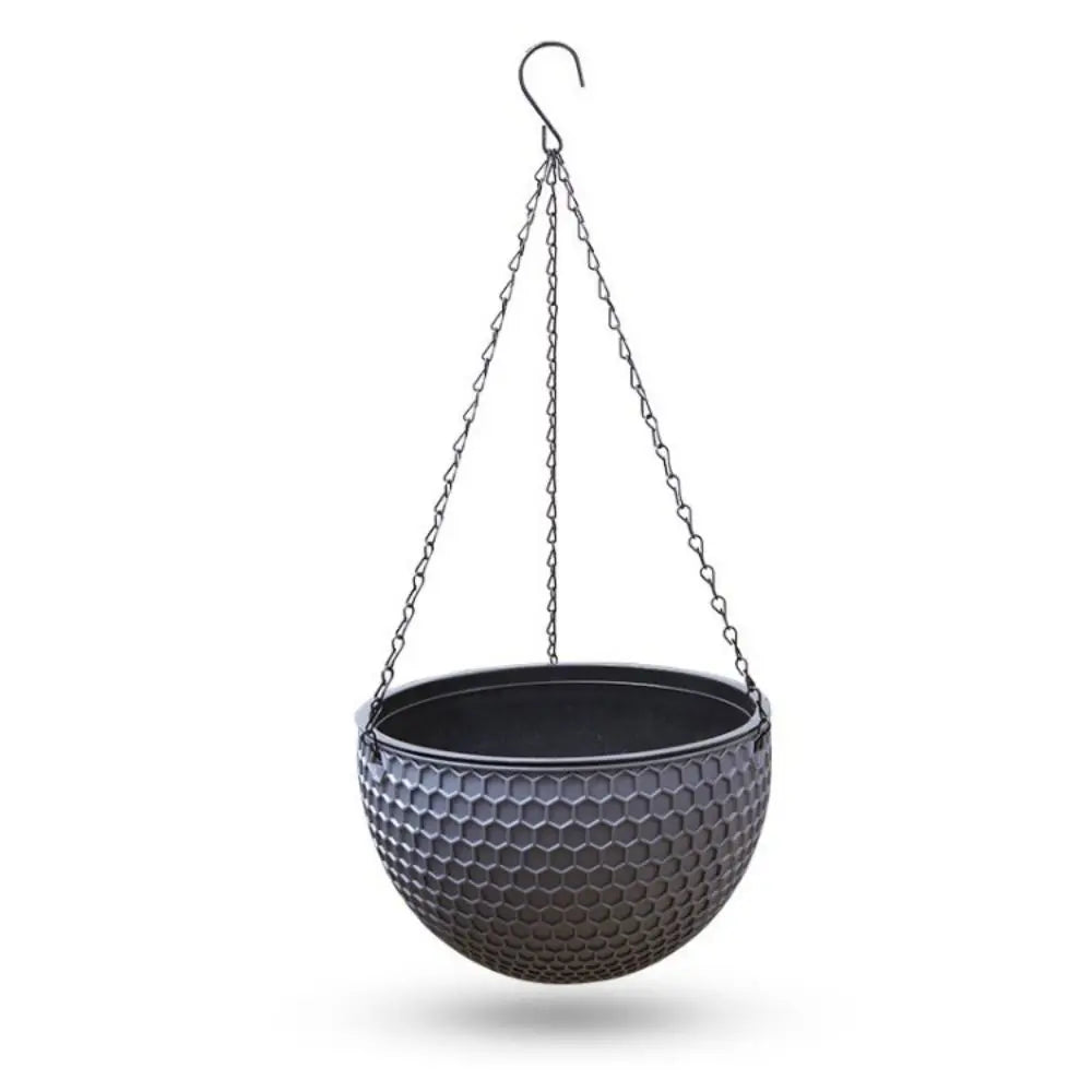 Plastic Imitation Weaving Flower Pot Self Absorbent Outdoor