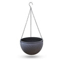 Plastic Imitation Weaving Flower Pot Self Absorbent Outdoor