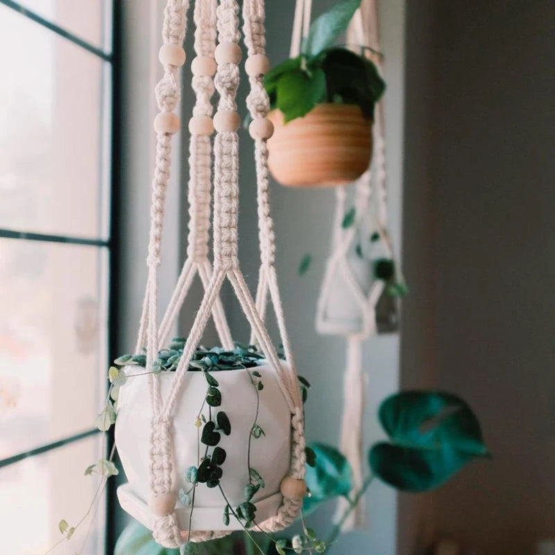 Hanging Plant Handmade Macrame Plant Hanger Flower Pot