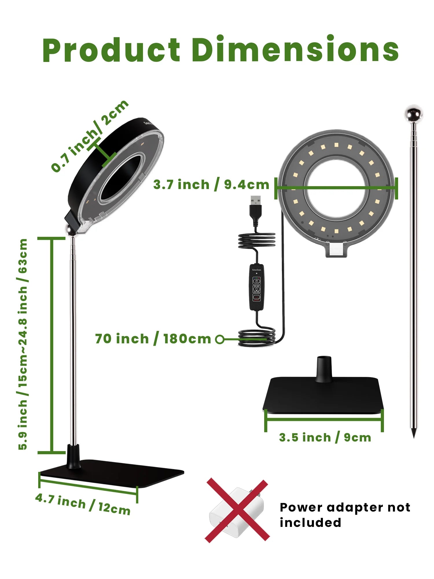4pcs,All-New Generation Indoor Grow Light Full Spectrum