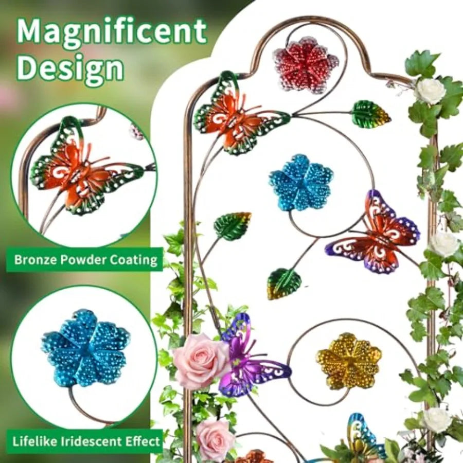 Metal Garden Trellis Arched Fence Trellises For Climbing