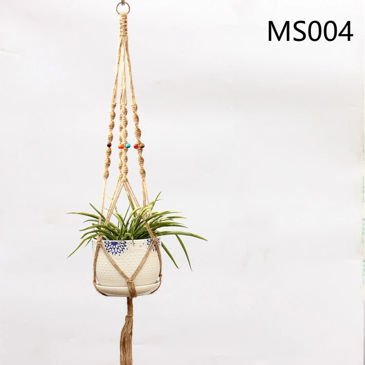 Flower Pot Hemp Rope Hanging Net Straw Macrame