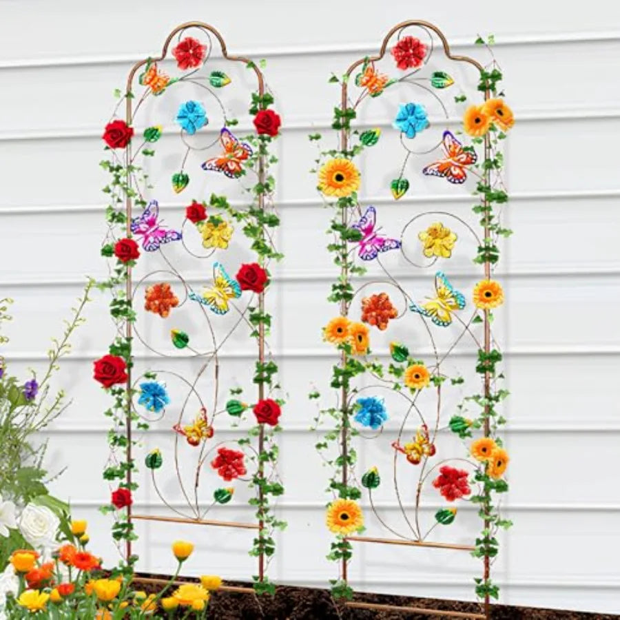 Metal Garden Trellis Arched Fence Trellises For Climbing