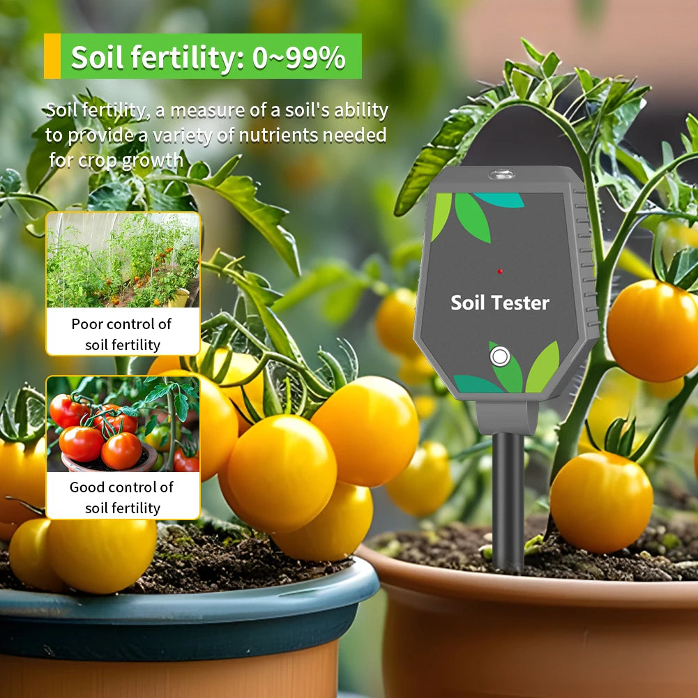 6-in-1 Multifunction Soil Meter Digital PH Tester Ec/light/moisture…