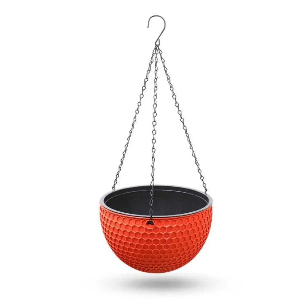 Plastic Imitation Weaving Flower Pot Self Absorbent Outdoor