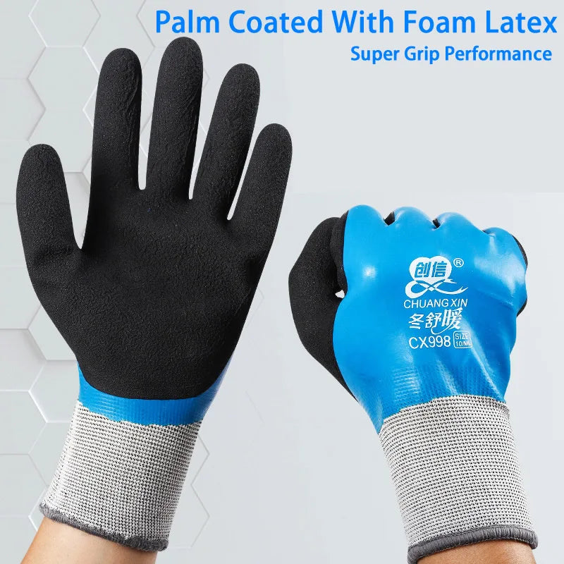 1Pair Winter Thermal Gloves Waterproof Work Safety