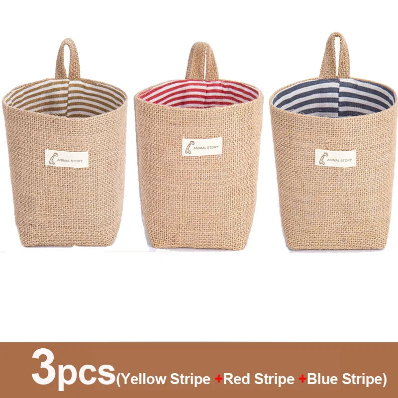 Jute Linen Basket Storage Organizer Jute Basket For