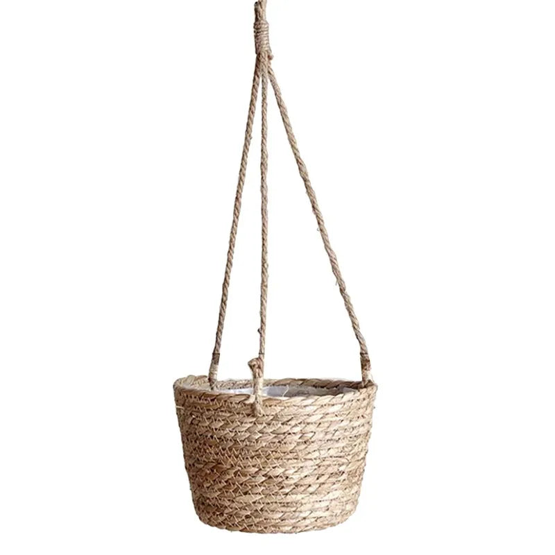 Garden Hanging Planter Macrame Plant Storage Basket Jute