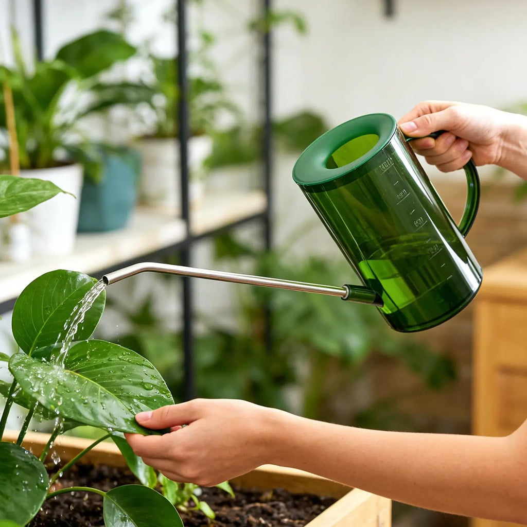 Watering Can Indoor 1L Clear Plastic Long Spout