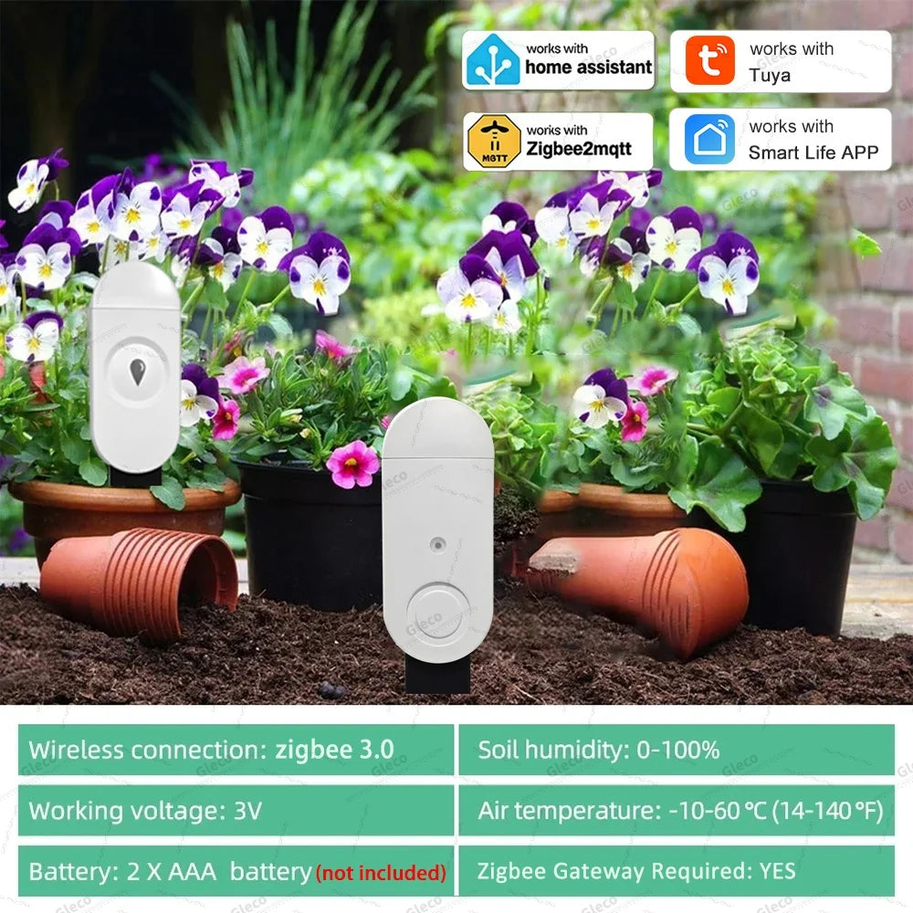 3-in-1 Zigbee Soil Moisture Sensor Humidity Meter Temperature