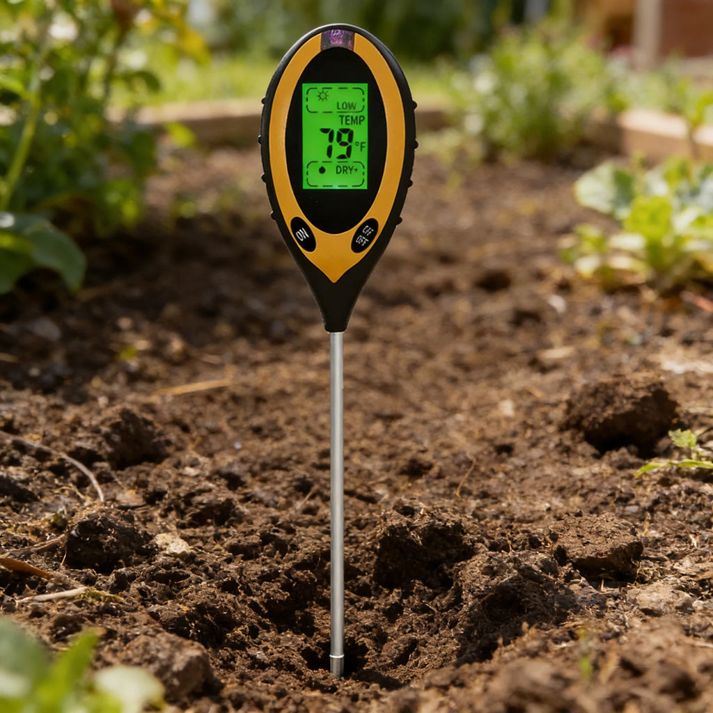 4-in-1 Soil Tester Meter For PH Moisture Temperature