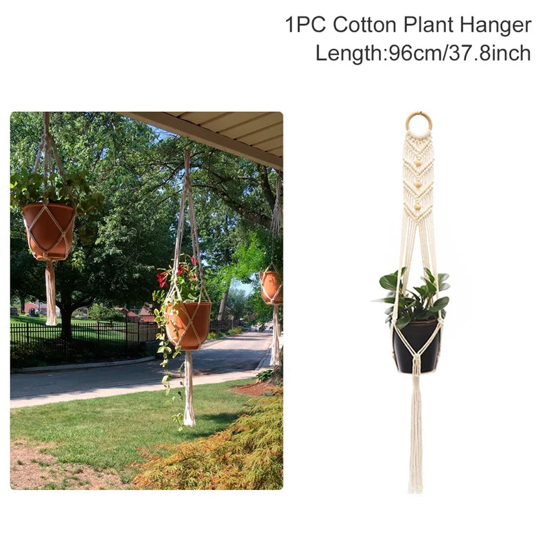 Hanging Plant Handmade Macrame Plant Hanger Flower Pot